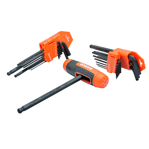 set 19 pzs llaves allen bola con mango 