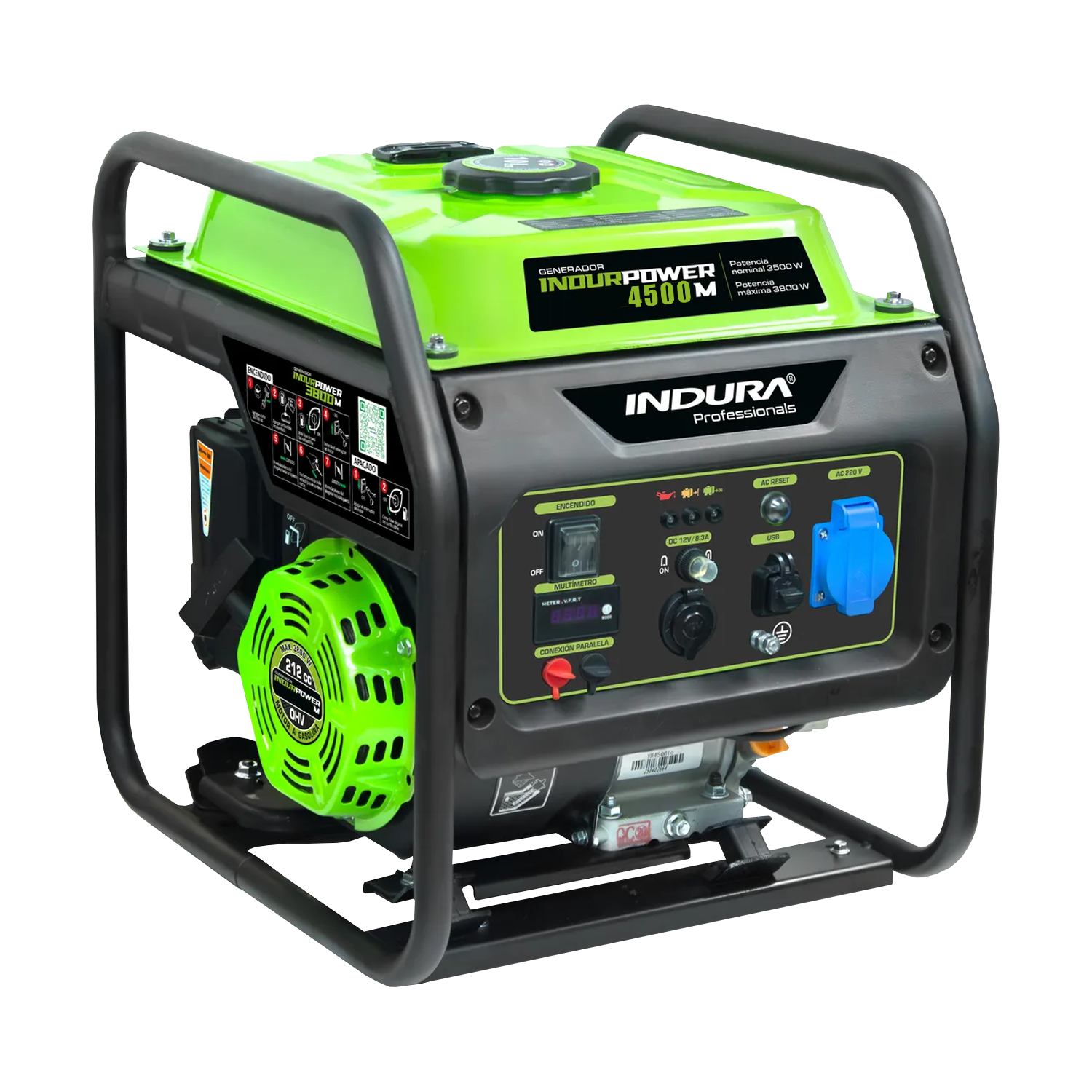 Generador bencinero Manual 4.5Kva Indurpower 4500 Indura 1