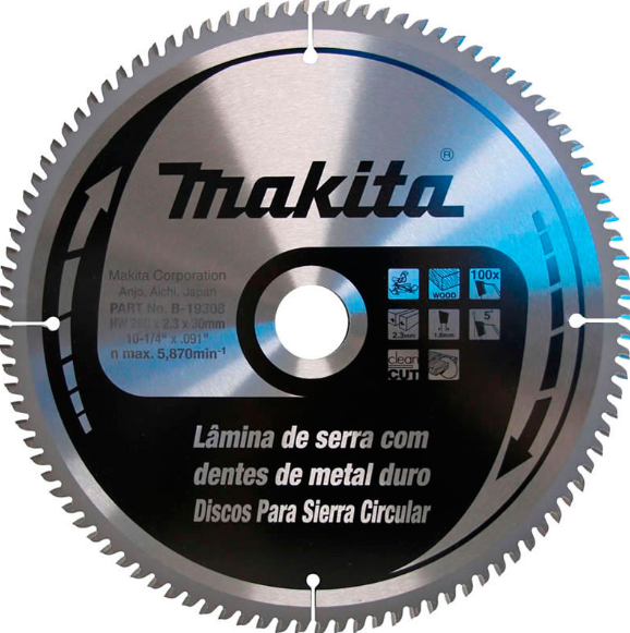 Disco de sierra T.C.T Madera 10 1/4
