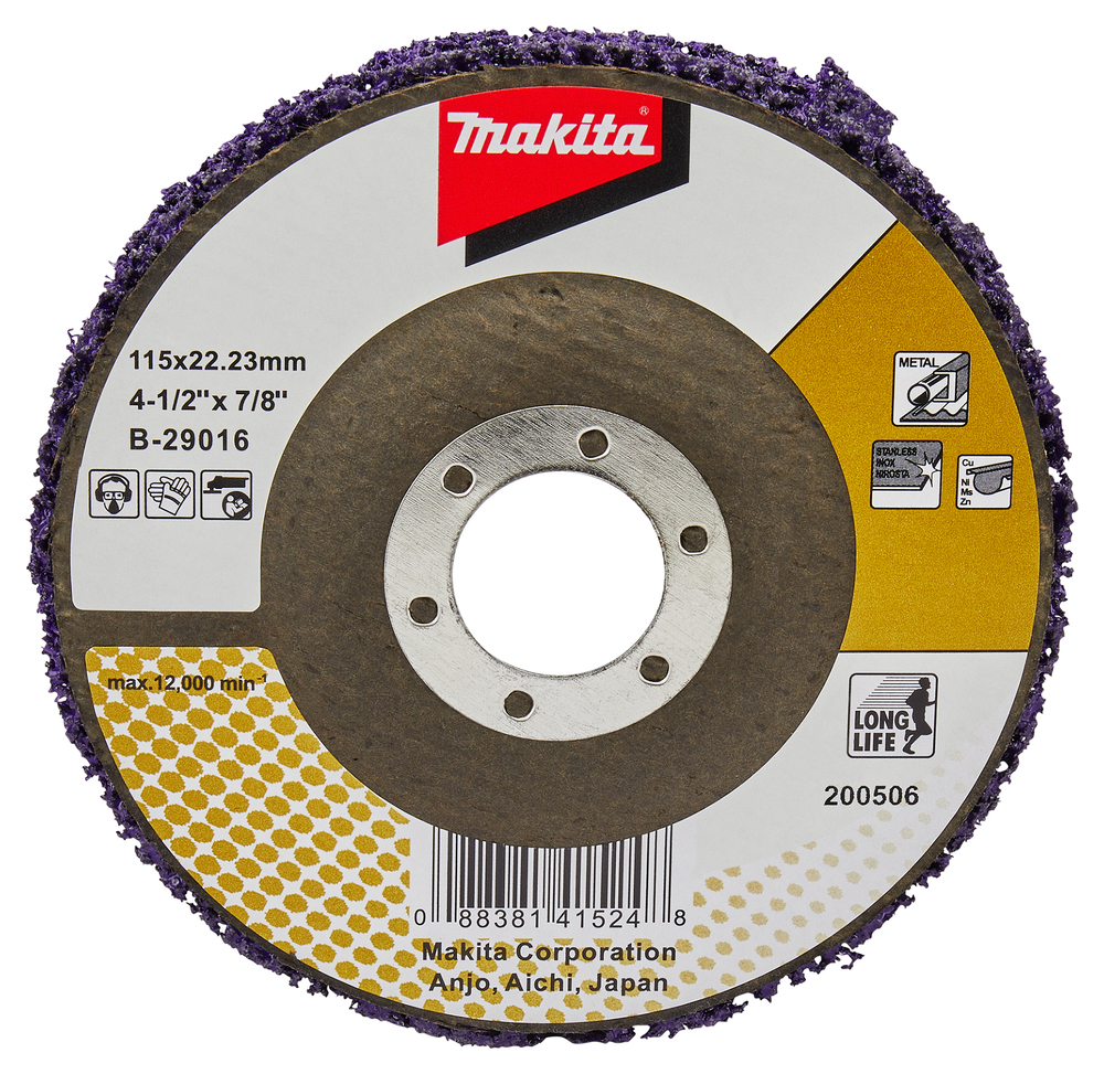 Disco Limpiador Fibra Morado 115x22.23mm B-29016 Makita 1