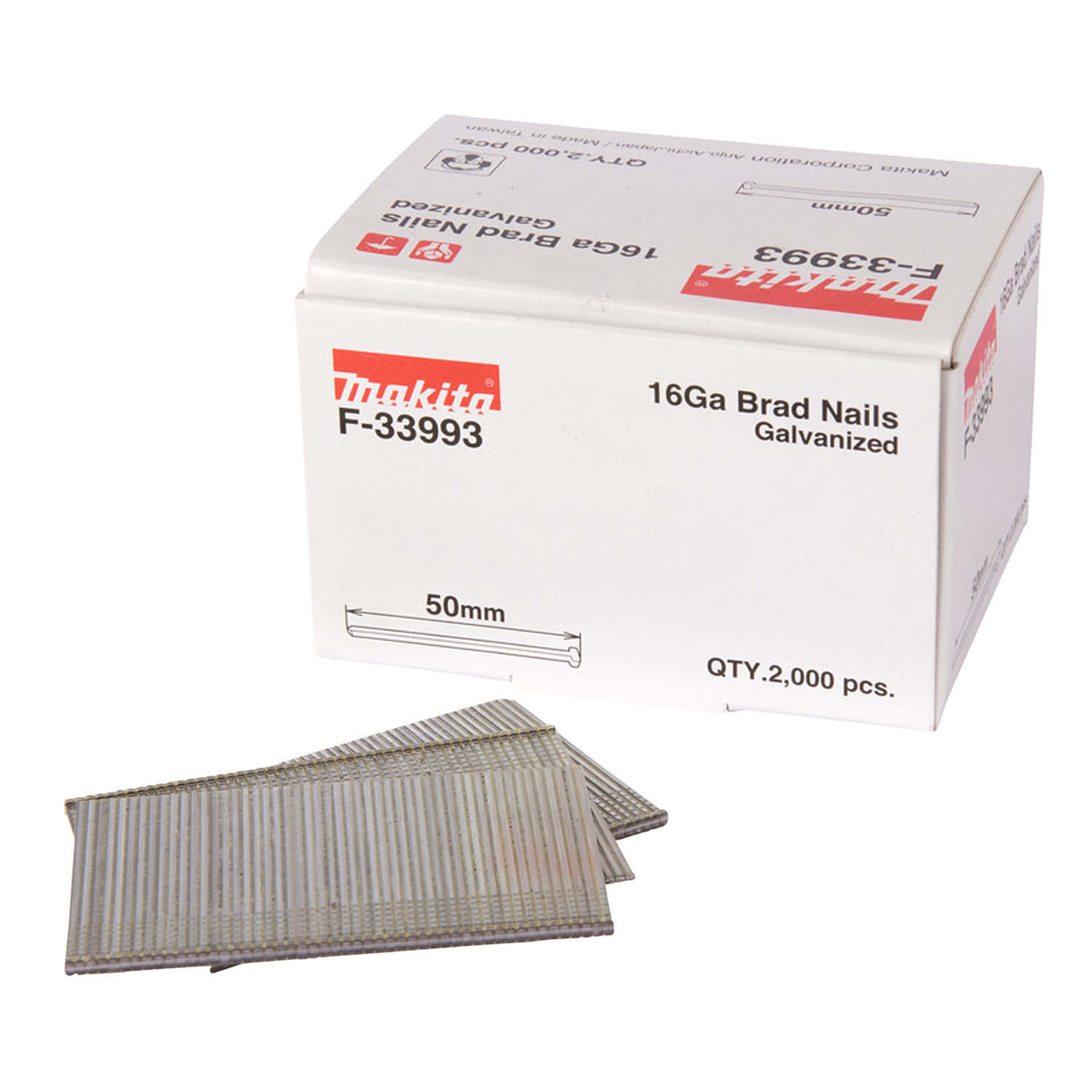 Clavos galvanizados 50mm 2000 pzs F-33935 Makita 1