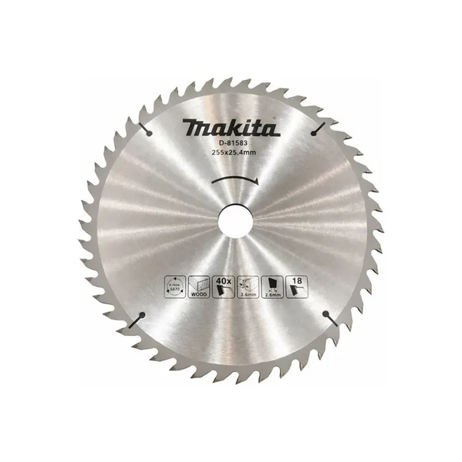Disco de sierra Madera 255mm 40D D-81583 Makita 1