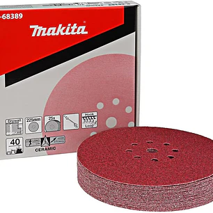 Set 25 pcs Discos de Lijas 225mm G40  B-68389 Makita