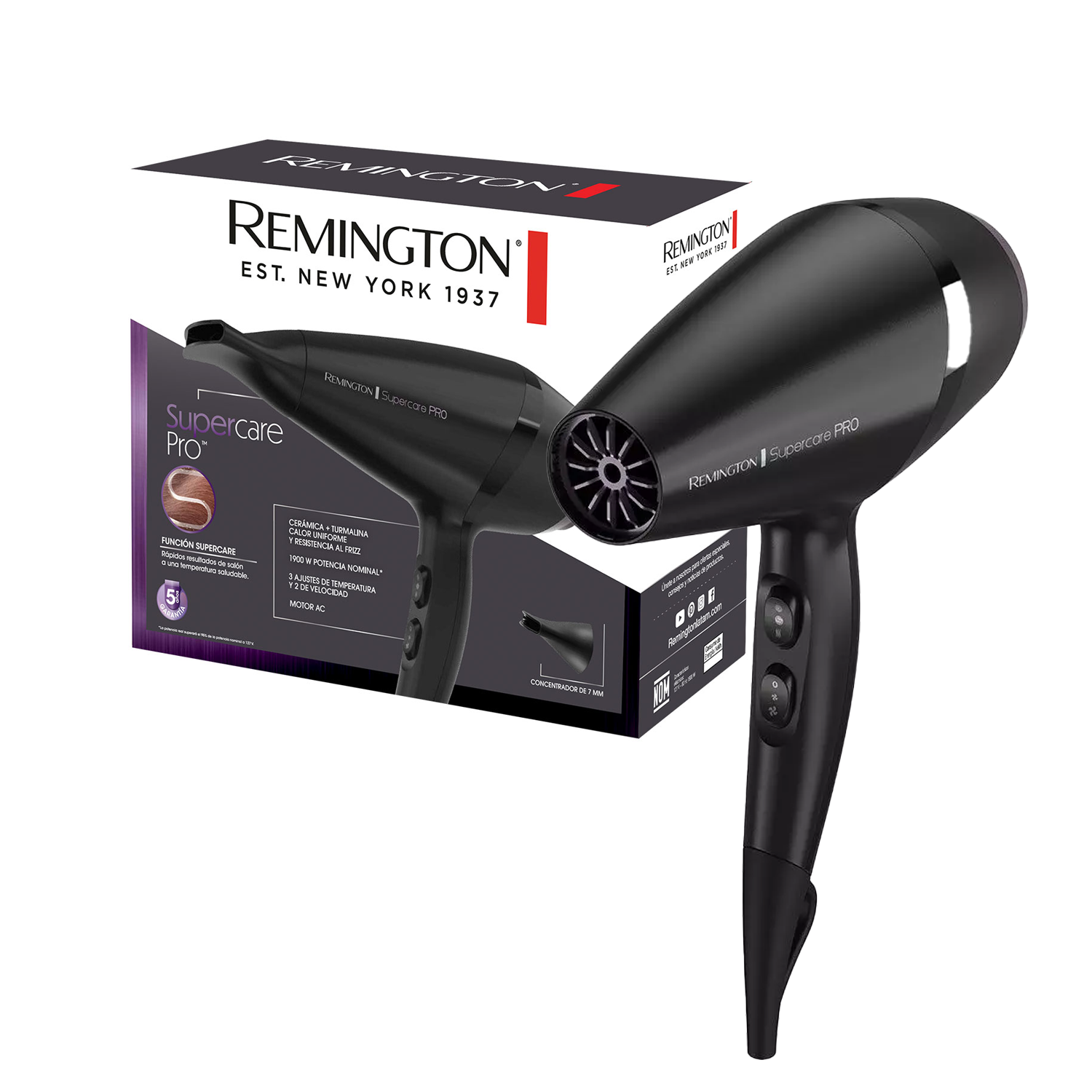Secador de pelo D23A Remington 1