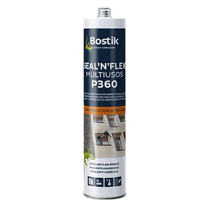 Sellante de poliuretano multiuso 300ml Gris P360 Bostik