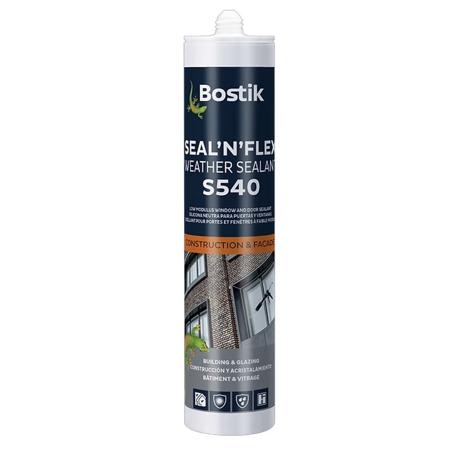 Silicona neutra 280ml Gris Antracita S540 Bostik 1