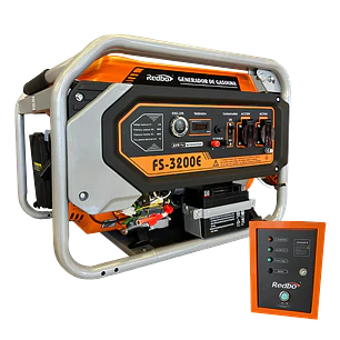 Generador bencinero partida eléctrica 3Kw + ATS  FS-3200E Redbo