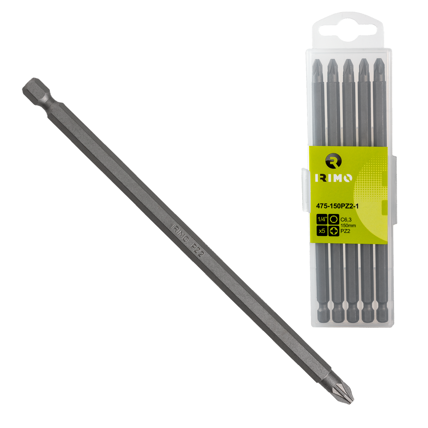 Set 5 Pzs puntas PZ2 150mm 475-150PZ2-1 Irimo 1