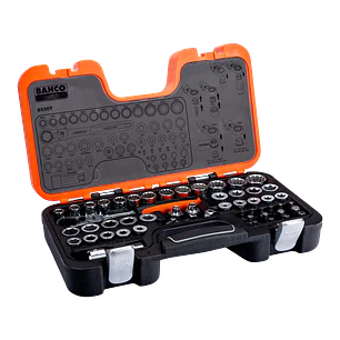 Juego 53 Pzs dados pasantes con carraca articulada 