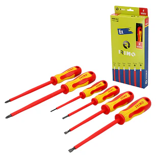 Set 6 Pzs Destornilladores aislados 1000v 459V-6-C Irimo