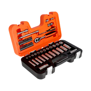 Set 53 Pzs dados largos, puntas y carraca 1/4