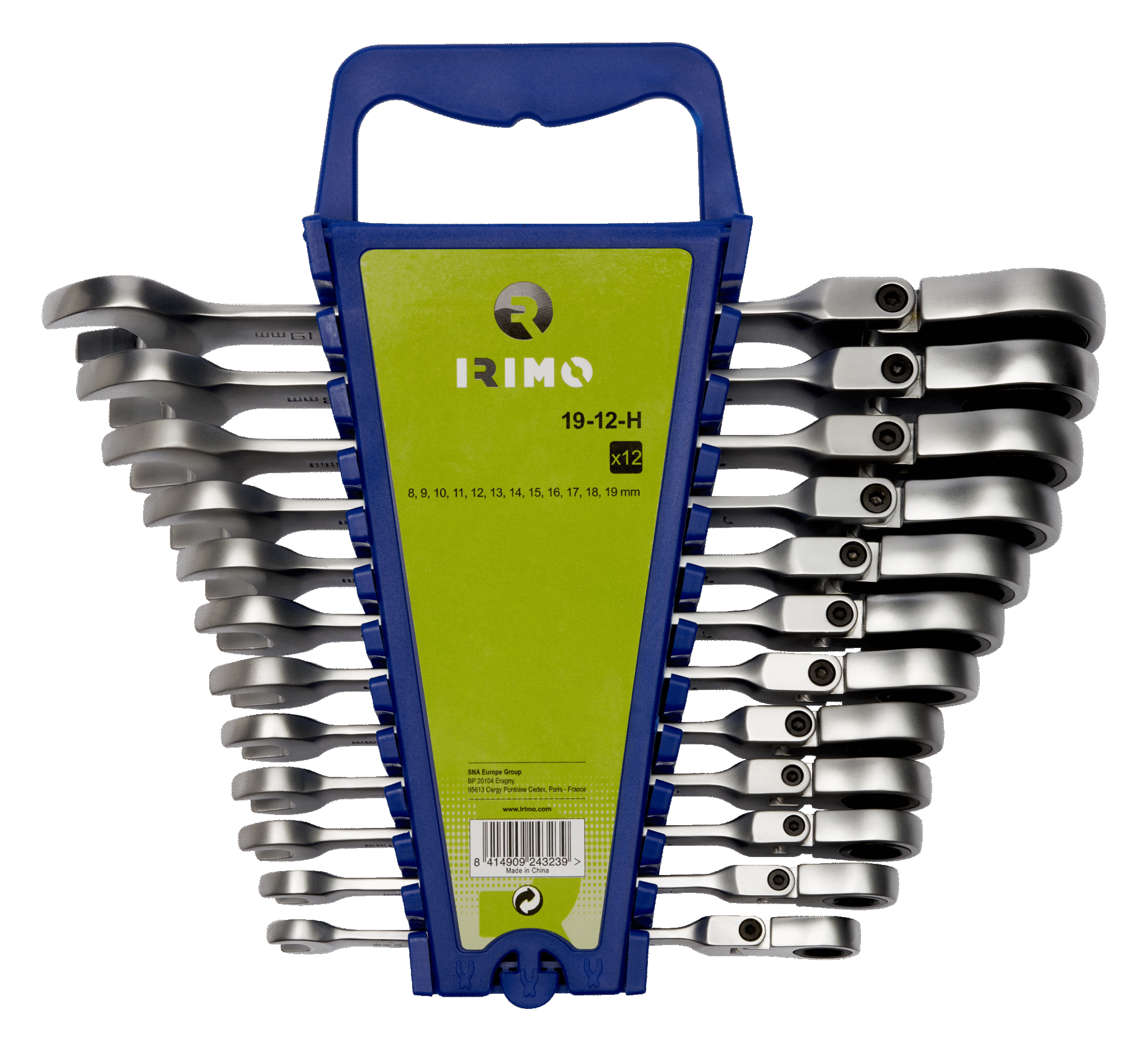 Juego 12 Pzs llaves punta corona flexible 19-12-H Irimo