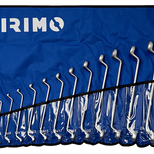 Juego 12 Pzs. Llaves Acodadas doble corona 15-12-W Irimo