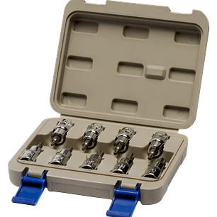 Juego 9 Pzs Dados torx 1/2