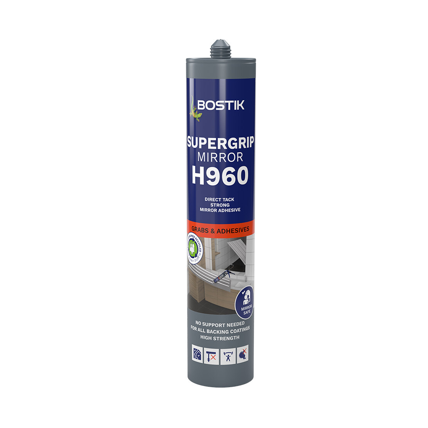 Adhesivo HIB Para espejos 290ml Blanco H960 Bostik 1