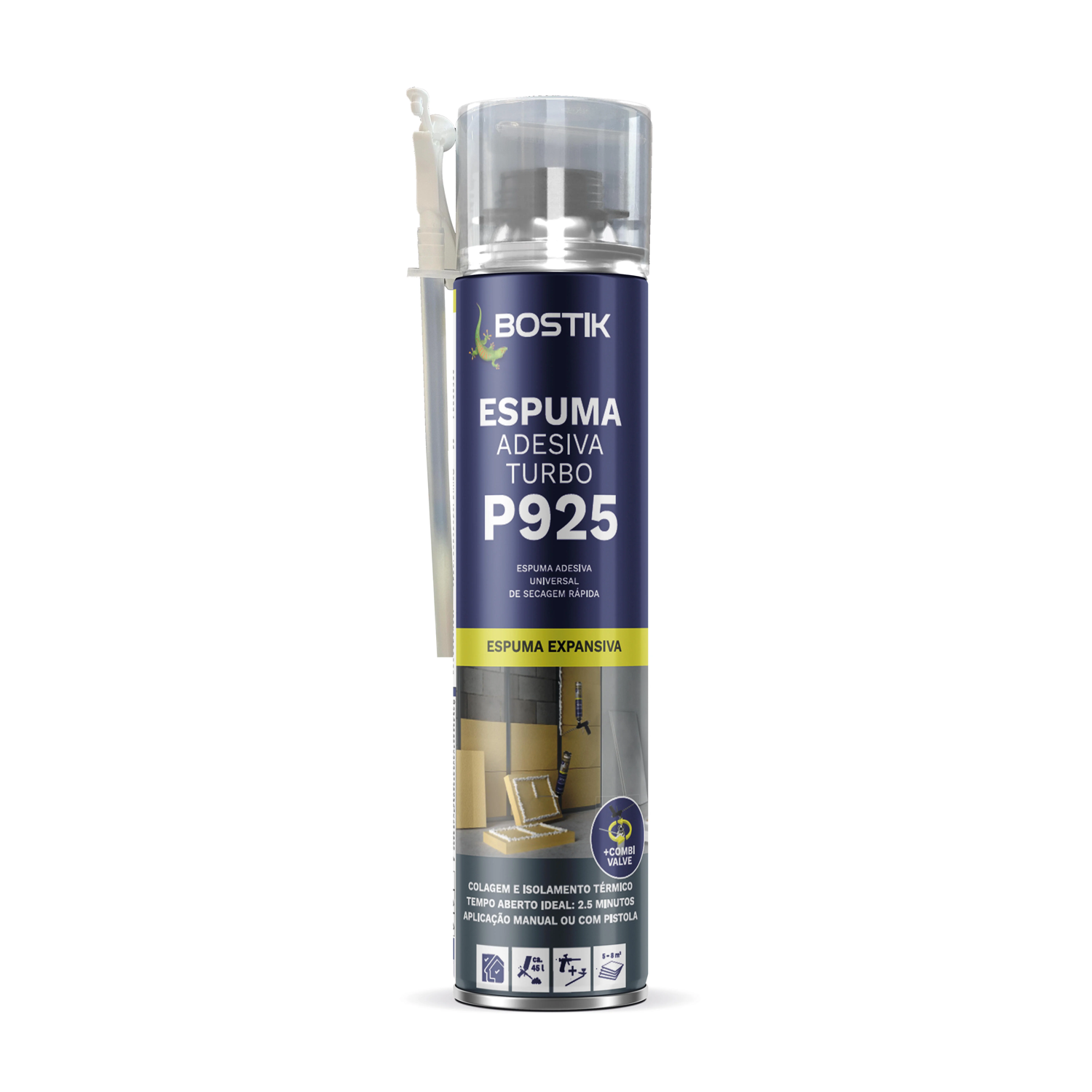  Espuma de poliuretano Adhesiva 750ml Turbo P925 Bostik 1