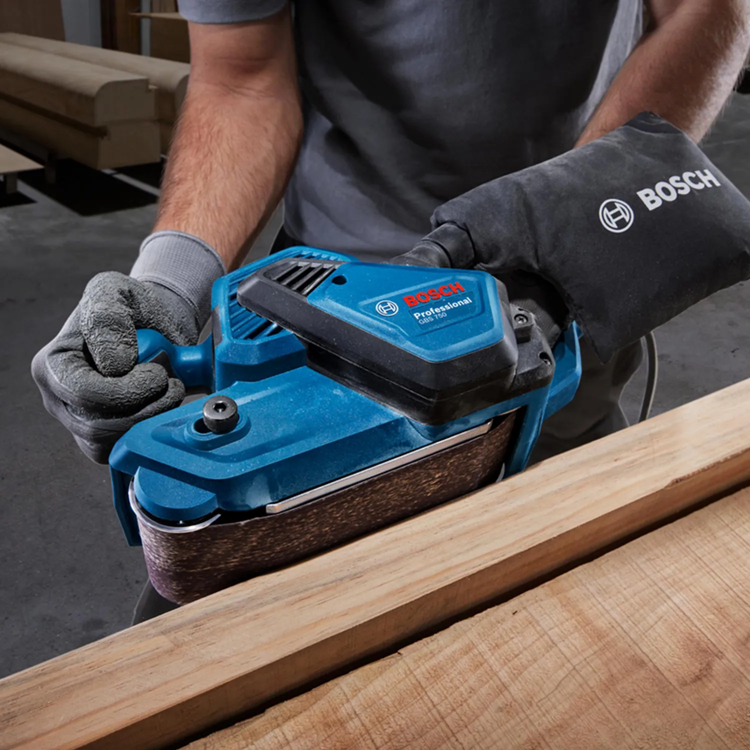 Lijadora de banda 850w GBS 750 Bosch 2