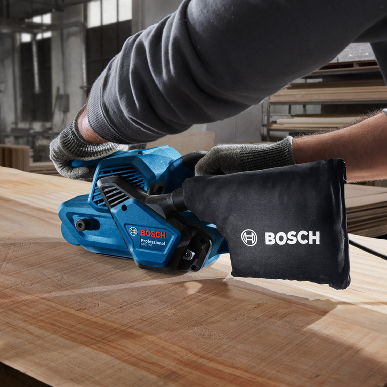 Lijadora de banda 850w GBS 750 Bosch 3