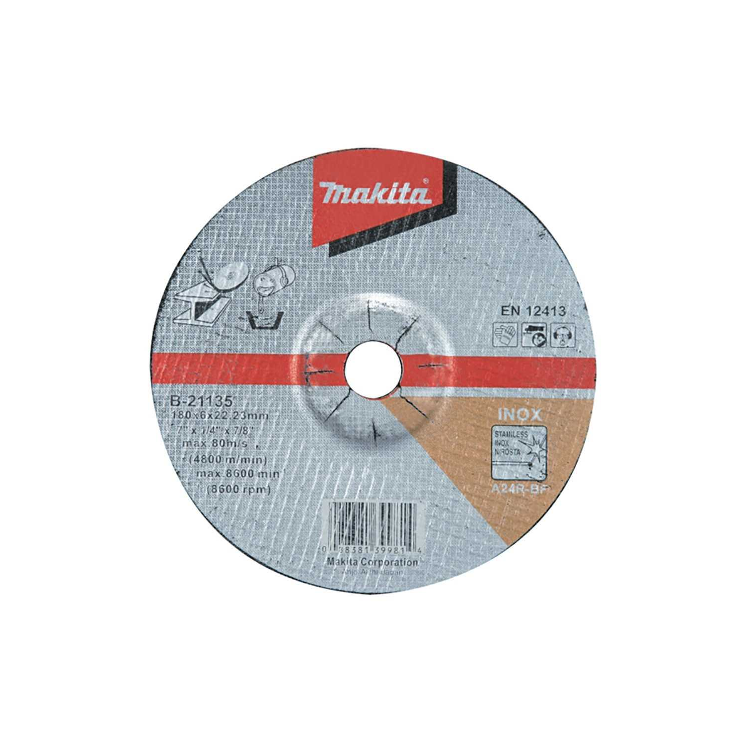 Set 10 Pzs. Disco de desbaste Acero Inox 7