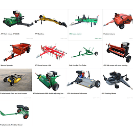 5 Accesorios implementos agricolas para ATV cuatrimoto maquinaria (sin precio)