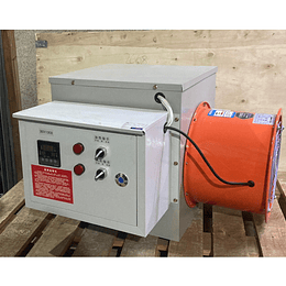 Extractor calefactor electrico industrial trifasico 10KW dia. 20cm $359000 380V (espacio cerrado) control digital termostato ventilador de calefaccion