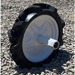 Ruedas goma dura motocultivador 4.0-8 x2 eje 32.5mm $120000