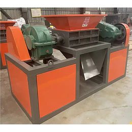 Triturador de 2 doble ejes analogo #600 15KWx2 260mm r12.96m #800 22kwx2 350mm r24m metal blando molino desgarrador destrozador