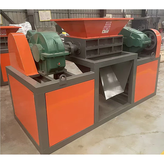 Triturador de 2 doble ejes analogo #600 15KWx2 260mm r12.96m #800 22kwx2 350mm r24m metal blando molino desgarrador destrozador