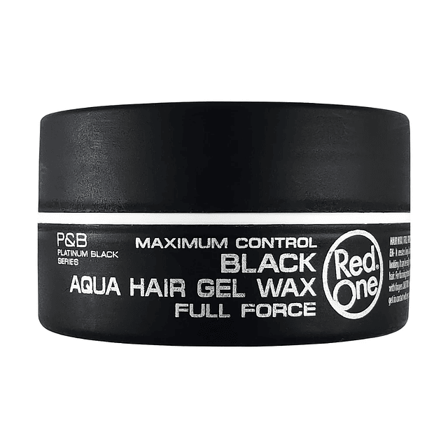   Cera con Brillo RedOne - Black Aqua Hair Gel Wax 150ml. Cera Gel Con Brillo y Fijación Fuerte