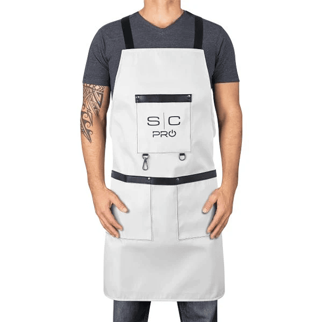 PECHERA clásico de barbero y estilista Stylecraft Blanco y Negro