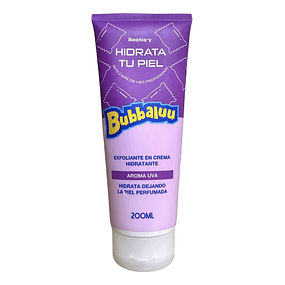 Exfoliante En Crema Hidratante Facial Y Corporal Bubbaluu Fragancia Uva
