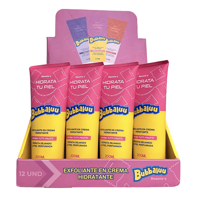 Exfoliante En Crema Hidratante Facial Y Corporal Bubbaluu Fragancia Tutti Frutti