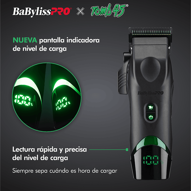clipper TOM 45 + BASE DE CARGA   Cortadora de cabello de carga inalámbrica BaBylissPRO®