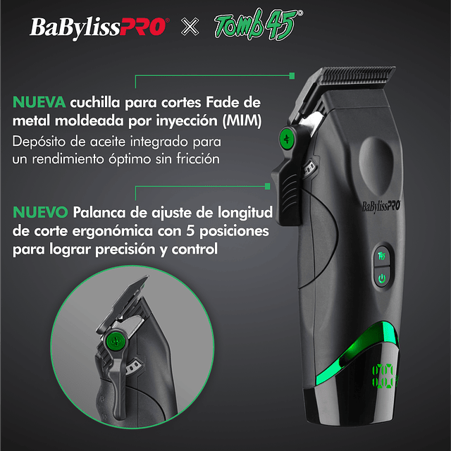clipper TOM 45 + BASE DE CARGA   Cortadora de cabello de carga inalámbrica BaBylissPRO®