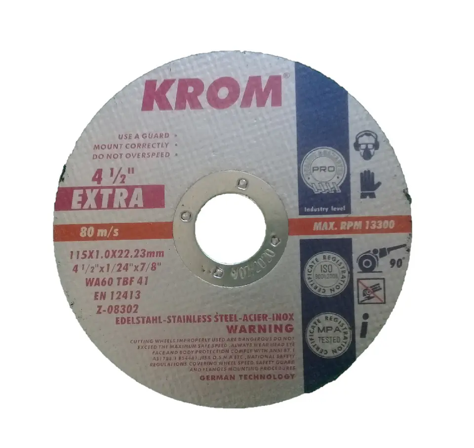 Disco de Corte Inox, para uso en herramienta manual. 1