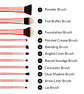 BH Cosmetics - Conjunto de 11 pincéis + bolsa - Metal Rose - Thumbnail 3