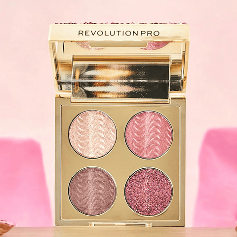 Revolution PRO - Paleta de sombras Crystal Eye Quad - Pink Topaz