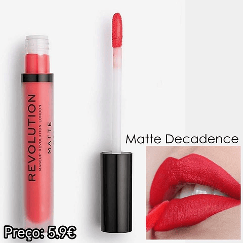 Revolution - Batom líquido Matte Lip - Decadence