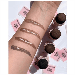 Revolution - Kit de carimbo e estêncil de sobrancelhas - Granite