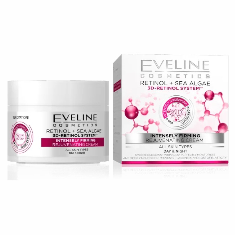 Eveline Cosmetics - Retinol + Sea Algae Creme hidratante e iluminador com retinol (Dia/Noite) 1