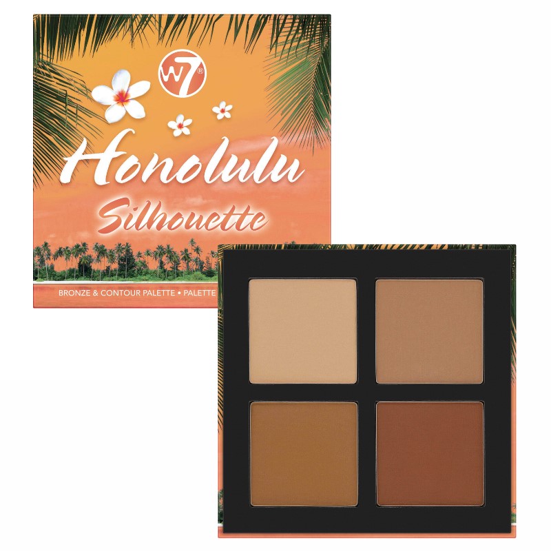 W7 - Paleta de rosto Honolulu Silhouette 1