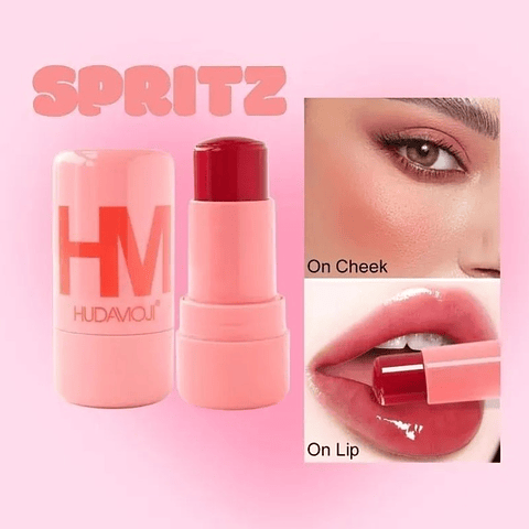 Hudamoji - Jelly Tint - Stick de Cor para Lábios e Maçãs do Rosto - SPRITZ