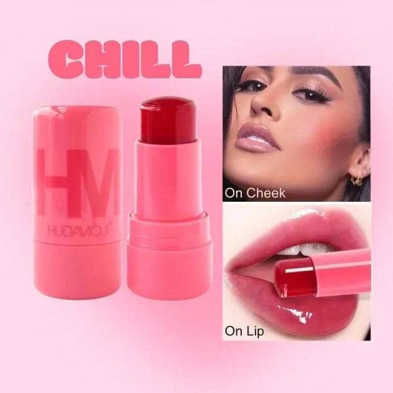 Hudamoji - Jelly Tint - Stick de Cor para Lábios e Maçãs do Rosto - CHILL 1