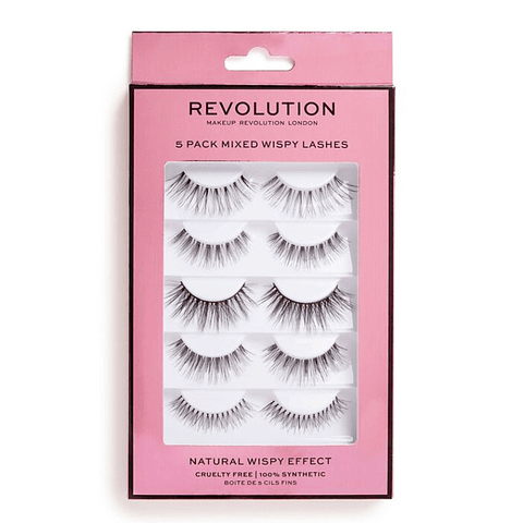 Revolution - Pack de 5 pestanas postiças Mixed Wispy Lashes