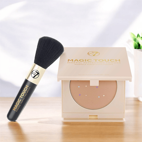 W7 - Conjunto pó translúcido + pincel Magic Touch