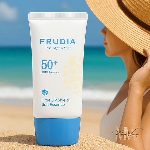 FRUDIA - Protetor Solar facial SPF 50+ Shield Sun Essence (hidratação profunda)