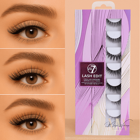 W7 – Conjunto de Pestanas Postiças Lash Edit