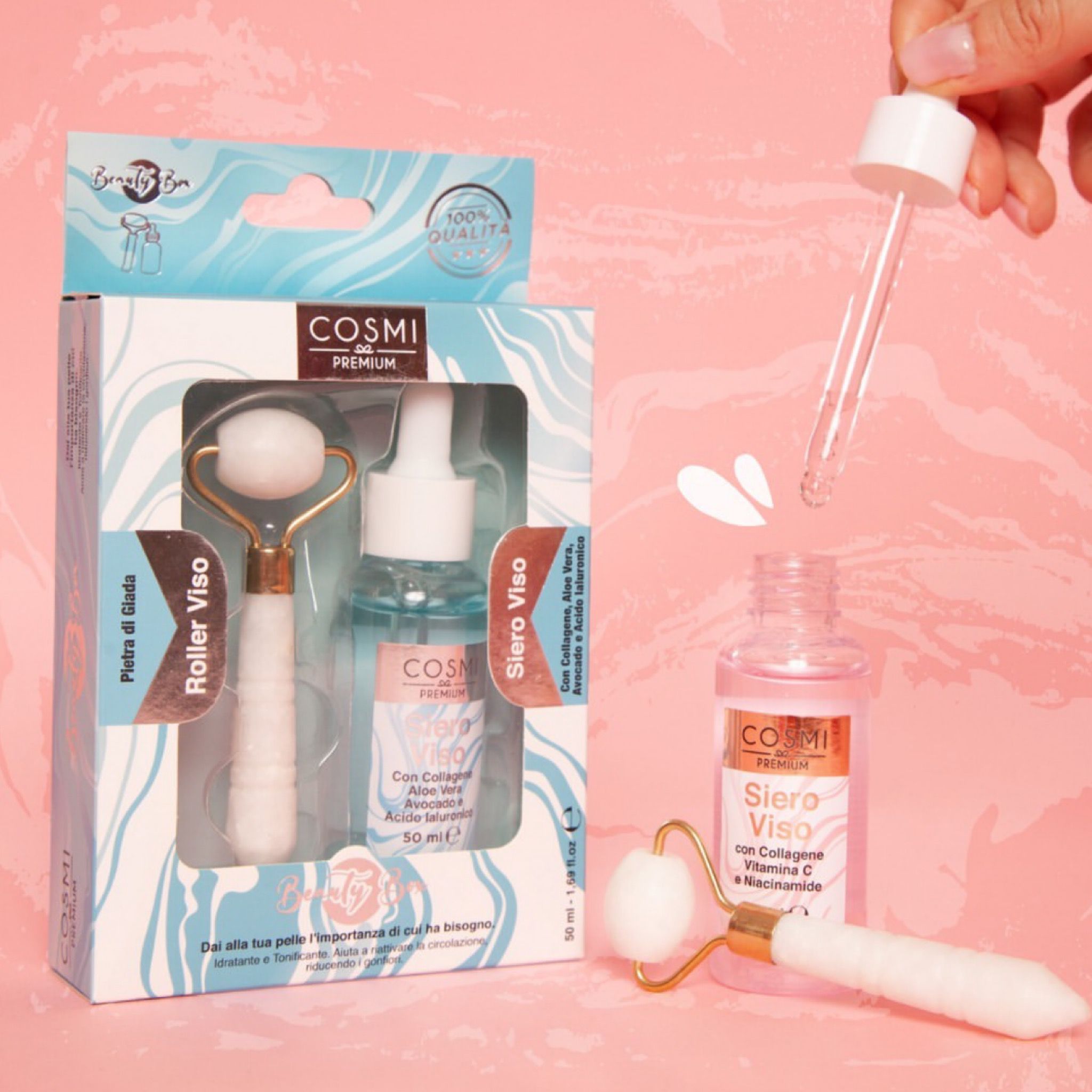 Cosmi Milano - Sérum com Roller - Colagénio e Alóe Vera 1