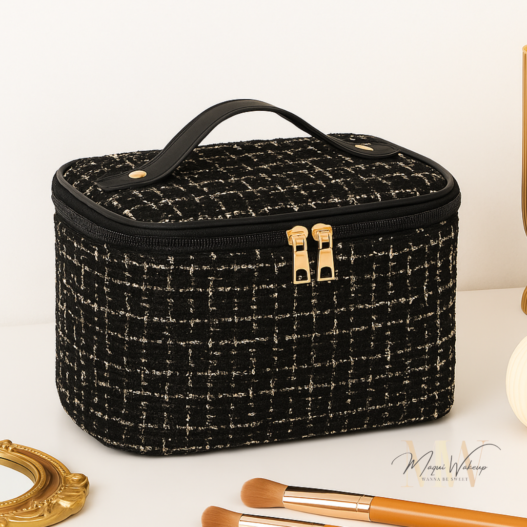 Bolsa de maquilhagem/skincare TweedLuxe – Noir 1