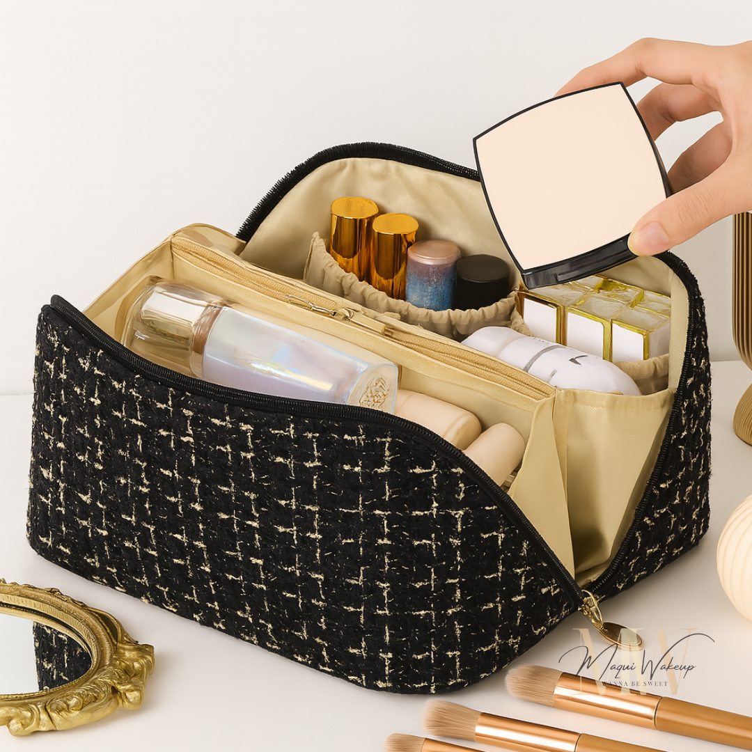 Bolsa de maquilhagem/skincare TweedLuxe Box - Noir 1